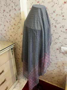 Elegant Grey and Pink Square Scarf