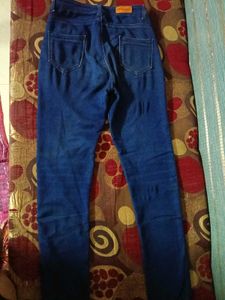 High Waisted Skinny Blue Jeans
