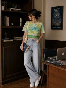 California Tie-Dye Crop Tee 🌿💙
