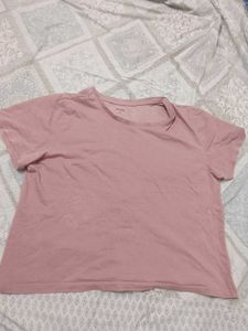 Soft Pink Crewneck T-Shirt 🩷
