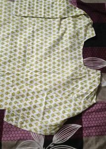 new pure cotton Green Printed Kurta Set