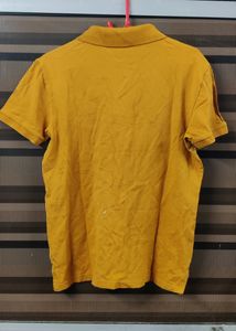 Yellow Streachtable Polo Neck T Shirt