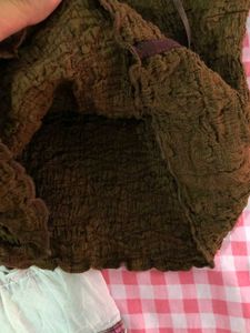 Brown Smocked Corset Top