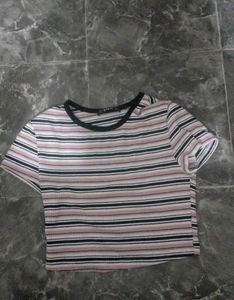Striped Cropped T-Shirt