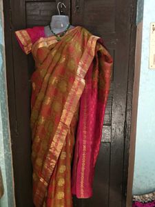 GentlyUsed ElegantFancyPattu  MultiColorSaree