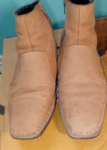 “Men Brown Ankle Boots – Used, Good Condition”