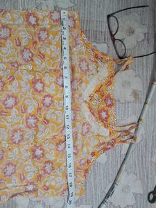 Yellow Floral Print  kurta plazzo n dupatta