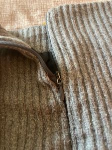 Grey Ribbed Knit Top