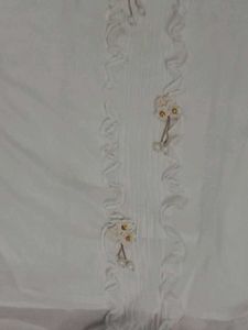 Elegant White Kurti with Embellishments
