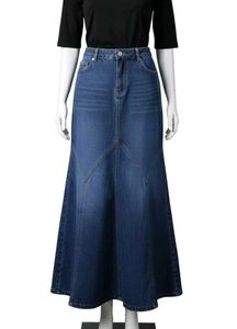 Long Denim Skirt
