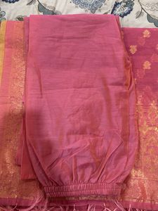 Banarasi orangish Pink Kurta Set with Dupatta