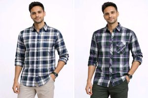 Men's Classic Plaid Long Sleeve Shirt