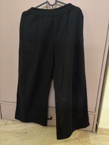 Black Wide-Leg Sweatpants