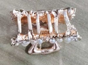 Pearl &amp; Rhinestone Hair Claw Clip🤩