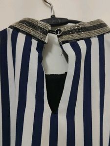 Chic Striped Layered Top