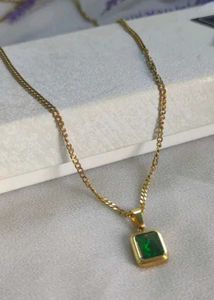 Combo Of Emerald Necklace and Bracelet