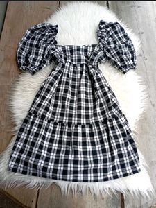 Gingham Print Dress