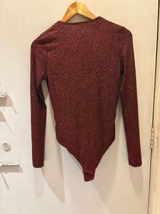 Elegant Sparkling Zipper Bodysuit
