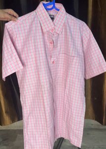Pink Checkered Shirt For Men