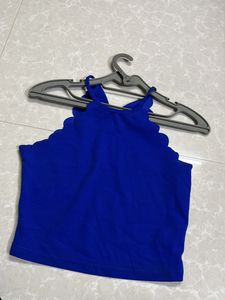 Blue Crop Top
