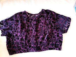 🎉 Price Drop Purple Colur Net Blouse
