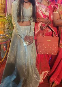 Sparkling Silver Lehenga Choli Set
