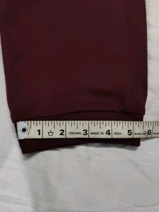 Burgundy Casual Pants