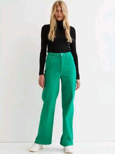 H&amp;M Green Wide Leg Jeans