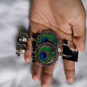 Peacock Jhumka Earrings