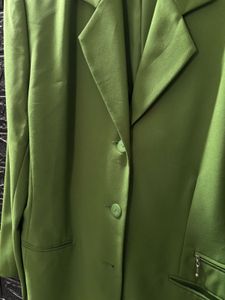 Lime Green Single-Breasted Blazer