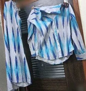 Blue & White Print Matching Set