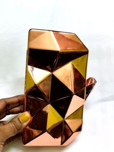 Metalic Clutches. Rose Gold Colour