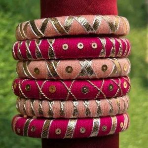 Elegant Handmade Bangles - Set of 6