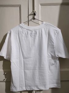 Shein White Graphic T-Shirt
