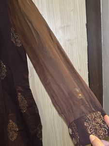 Coffee Brown Pure Cotton Kurti