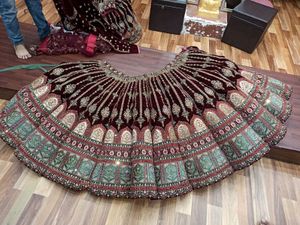Bridal Velvet Lehenga with stitched blouse 🤌
