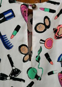 Cute Makeup Print Dress