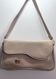 Chic Crocodile Embossed Shoulder Bag