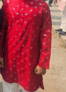 Maroon Embroidered Kurta 15,16 Years Boy Only Kurt