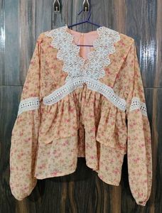 Cute Floral Cottagecore Ruffle top for Women