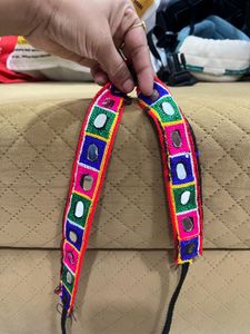 Embellished Scarf with Mirrors
