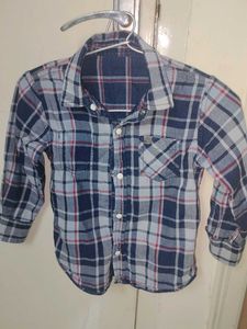 Boy's Plaid Casual Reversible Shirt