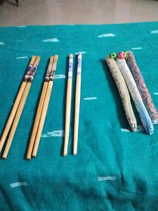 Japanese Chopsticks For 3 New not Used