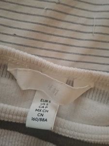 H&amp;M Striped Cropped Tank Top