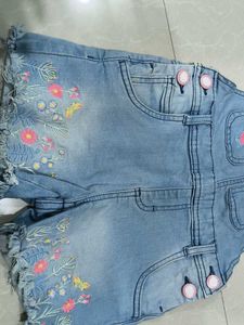 Adorable Embroidered Denim Overalls for Girls