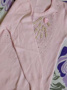 Pink Embellished Sweater