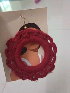 Handmade Crochet Hoop Earrings