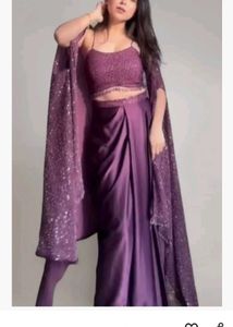 stunning vine party wear cord set indo western