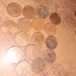 53 coins in assorted EURO cent