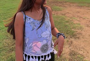 Boho Floral Print Crop Top